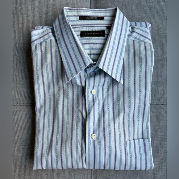 Joseph Abboud Button Down Striped Cotton Shirt - Picture 1 of 8
